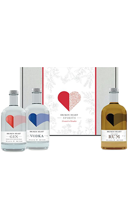 Broken Heart 3 x 200ml Classic Mixed Pack (Gin, Vodka, Rum)