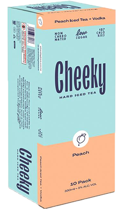 Cheeky Hard Iced Tea Peach 330ml 10pk