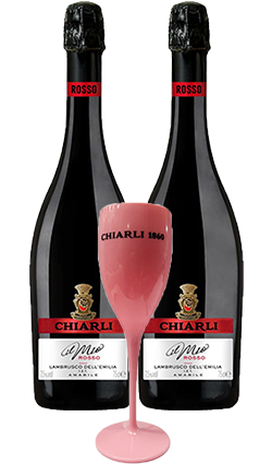 Chiarli Lambrusco Rosso x2 + Glass