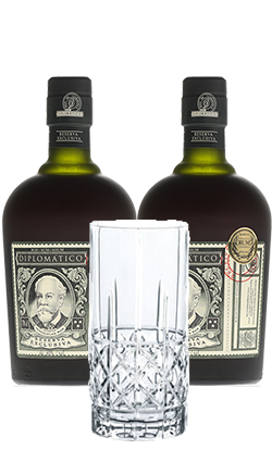 Diplomatico Reserva Exclusiva 700ml x 2 + Glass