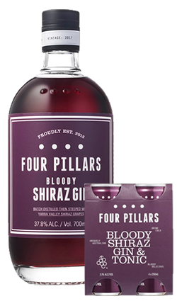 Four Pillars Bloody Shiraz 700ml plus 4pk 250ml CANS