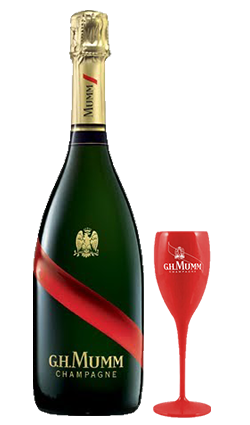 G. H. Mumm NV Brut 750ml + Plastic Champagne Cup