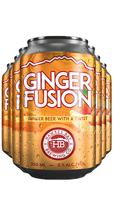 Hawkes Bay Ginger Fusion 5% 330ml 12pk CANS