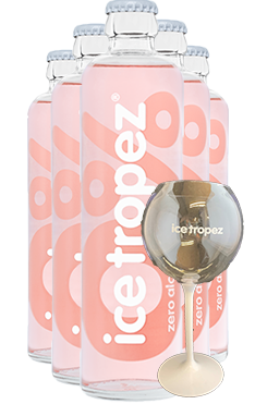 Ice Tropez Original Peach ZERO 275ml 6 PACK + Glass