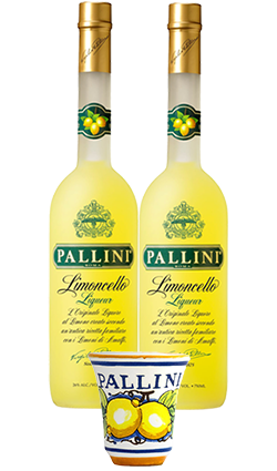 Pallini Limoncello 500ml x2 + Ceramic Shot Cup