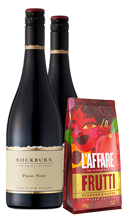 Rockburn 2x Pinot Noir & 1x L'affare Coffee 200g