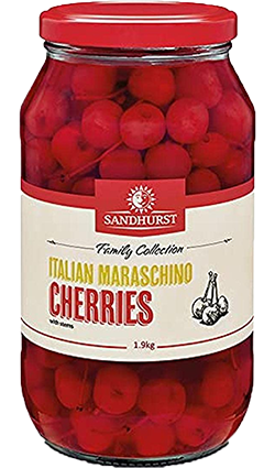 Sandhurst Maraschino Cherries 1.9Kg