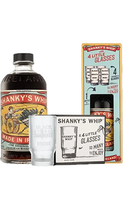 Shanky's Whip 700ml + 4 Shotglasses