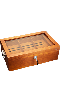 Siglo  Glass Top Humidor Brown