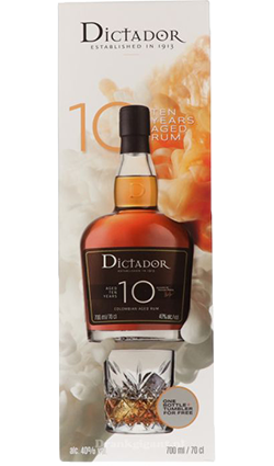 Dictador 10YO 700ml + Glass