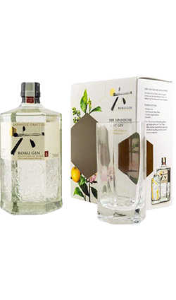 Suntory Roku Gin 700ml + Glass (due mid Nov)